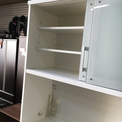 キッチンボード 食器棚 茶色 引っ越し 約 幅120 白