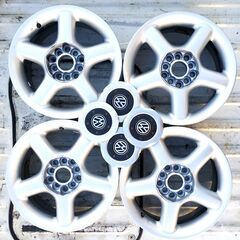 5穴 マルチ穴 PCD100mm PCD112mm アルミホイール 4本セット 15インチ 