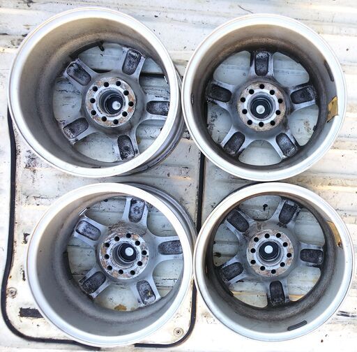 5穴 マルチ穴 PCD100mm PCD112mm アルミホイール 4本セット 15インチ 