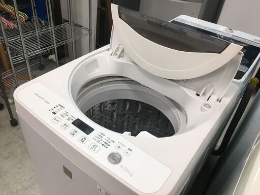 洗濯機の分解クリーニング行っています！配送設置込み！シャープ4.5K洗濯機　2016年製　分解クリーニング済み！！