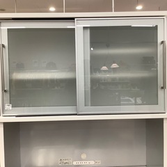 レンジボード 2枚スライド扉 ホワイト モイス加工 ダンパーレール レンジボード 2枚スライド扉 ホワイト モイス加工 ダンパーレール