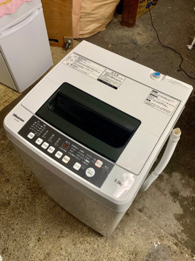 札幌市内配送無料 美品 18年製 ハイセンス 全自動洗濯機 5.5kg HW-E5502