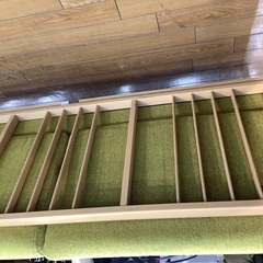 karimoku 2人掛けソファー　wd4303 布×木製　グリーン×ナチュラル