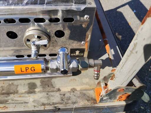 たこ焼き機 プロパン LPガス用 4連 112穴 直径約38㎜ 業務用 中古 付属