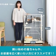 【ネット決済】猫 ケージ 2段 子猫 給水器 セット 