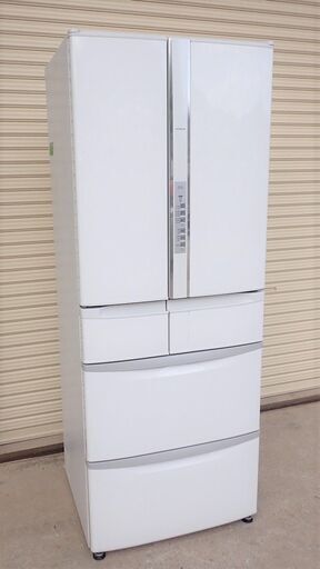 日立　冷凍冷蔵庫　475L 6ドア 観音開　 真空チルド 自動製氷 中古　引取り可：田川市