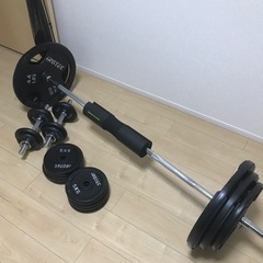 最終価格　アイロテック(MAX155kg)バーベル・ダンベルセット