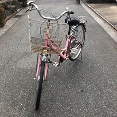 自転車 ママチャリ ピンク