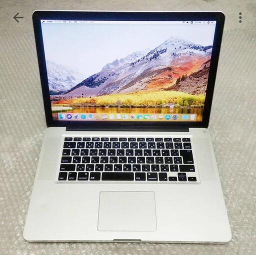 美品★ MacBook Pro 15 Core i7-4コア 新品SSD:480GB メモリ:16GB 新品バッテリー Office 2016