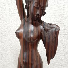 ●アジアン雑貨  木彫り工芸品 インドネシア バリ 妖艶な女性立...