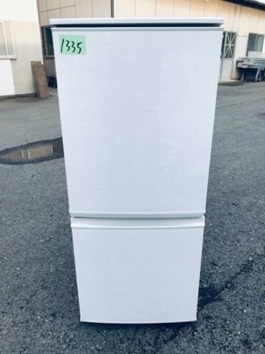 ✨2017年製✨1335番 SHARP✨ノンフロン冷凍冷蔵庫✨SJ-D14C-W‼️