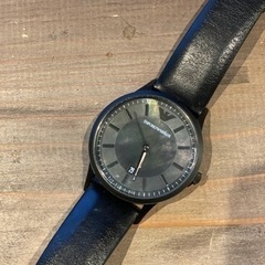 【美品】エンポリオアルマーニ　オールブラック腕時計メンズ