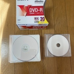 未使用のDVD-R 15枚　DVD-RW３枚