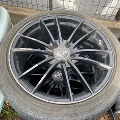 18インチ 艶消し黒 4本セット ガリ傷あり