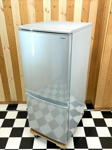 冷蔵庫　SHARP SJ-D14D-S 2018年製　シルバー　2ドア　137L 　つけかえどっちもドア　キッチン　料理　住まい