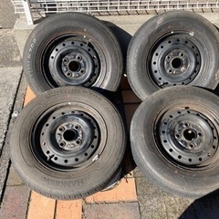 スチールホイール(145/80R12中古タイヤ付き)4本