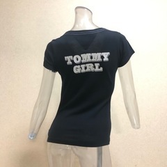 tommygirl黒バックロゴトップスTシャツトミーキッズラルフ...