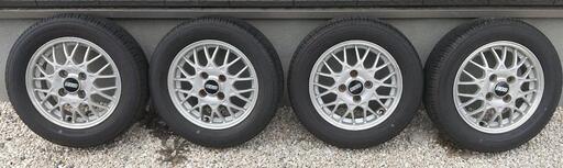 BBS アルミホイール 13インチ ET45 タイヤ付き ミラジーノ