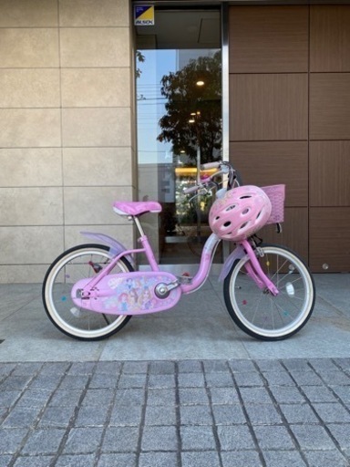 【取引中】☆18インチ自転車　プリンセスヘルメット付☆