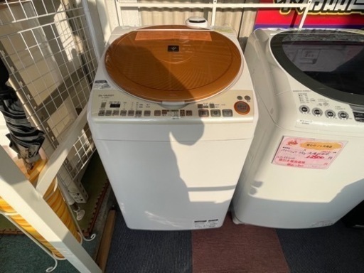 【リサイクルサービス八光　田上店　安心の1か月保証　配達・設置OK】シャープ　8.0kg全自動洗濯乾燥機　ES-TX82KS