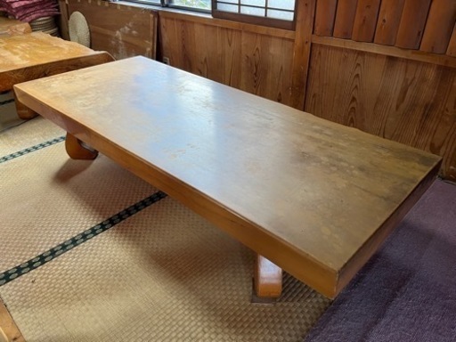 栃の木　座卓　テーブル　お店