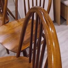 柏木工 ダイニングチェア4脚セット KASHIWA 飛騨家具 カシワ ウィンザーチェア らくらく発送 食卓椅子 札幌市東区 新道東店