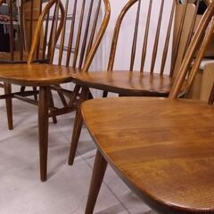 柏木工 ダイニングチェア4脚セット KASHIWA 飛騨家具 カシワ ウィンザーチェア らくらく発送 食卓椅子 札幌市東区 新道東店