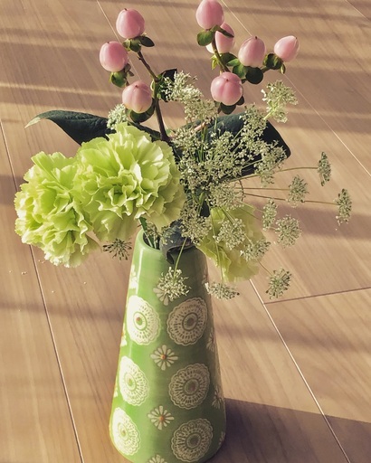 北欧調 大人かわいいフラワーベース グリーンフラワー花瓶 花器 はるまき 標津のその他の中古あげます 譲ります ジモティーで不用品の処分