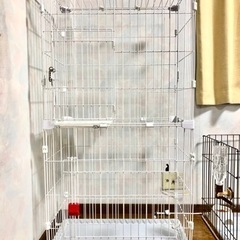 アイリスオーヤマ スリムケージ 2段 猫 キャットゲージ 猫小屋...