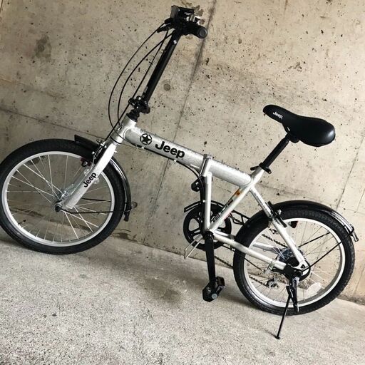 【Jeep】シルバー　折りたたみ自転車