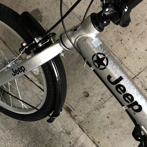 Jeep】シルバー 折りたたみ自転車
