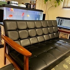 カリモク60 Kチェア 2シーター スタンダードブラック 中古 美品