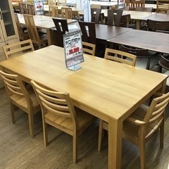KM-64【ご来店頂ける方限定】新城家具 ダイニング7点セット オーク無垢材
