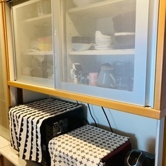 食器棚　大型　キッチンボード　ナチュラル