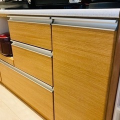 食器棚　大型　キッチンボード　ナチュラル