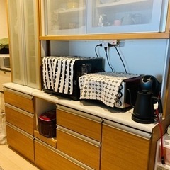 食器棚　大型　キッチンボード　ナチュラル