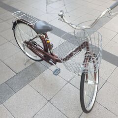 【ネット決済】自転車 サイモト ミルトン 26インチ ブラウン系...