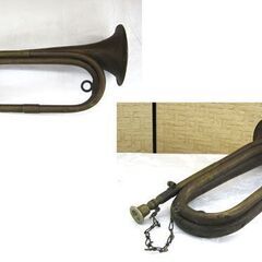 米軍　信号喇叭 信号ラッパ 起床ラッパ 九〇式喇叭 ビューグル 3巻式 旧日本軍 太平洋