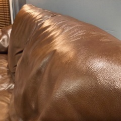 ☑️メル売約済み　高級輸入家具Italソファー極上なめし本革2人掛けエスハウス