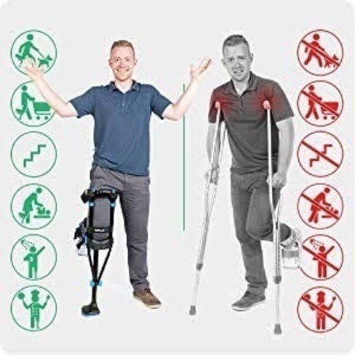 【正規品】 ハンズフリー松葉杖 骨折 ニークラッチ iwalk 衛生医療用品・救急用品