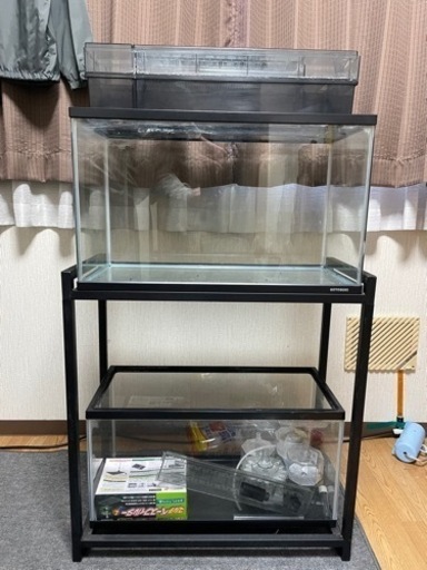 60cm水槽 60cmスリム水槽 水槽台 フィルターなど Kin 中巨摩のその他の中古あげます 譲ります ジモティーで不用品の処分
