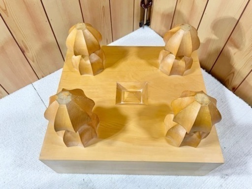 将棋盤 天然木 足つき ヘソあり 将棋盤 天然木 脚付き 足付き へそ