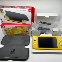 （未使用に近い）Nintendo Switch Lite イエロー　純正ケースセット