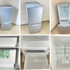 【!!地域限定送料無料!!】中古家電2点セット Panasonic冷蔵庫138L+Haier洗濯機4.5kg