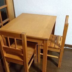 IKEA 子ども用テーブル&チェアー2脚 机 椅子