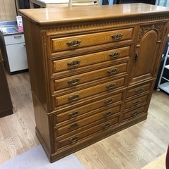 【リサイクルサービス八光　田上店　配達・設置OK】平井木工株式会社　新宮殿ナラ　桐製タンス