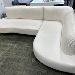 本日値下げ！！！白のL字型ソファ
