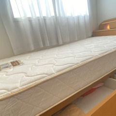 最終値下げ❣️【収納シングルベッドとマットレスのセット】NITO...