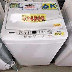 6ヶ月保証付・クリーニング済】ヤマダ 洗濯機 6k 2021年製 管理番号  