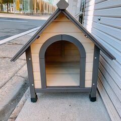 手作り風　木製　犬小屋
